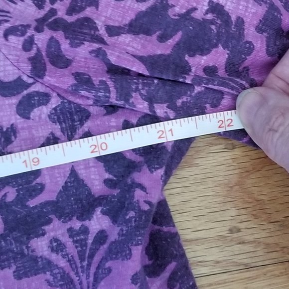 Gloria Vanderbilt Purple Hombre Embellished Top Lg - Picture 13 of 15